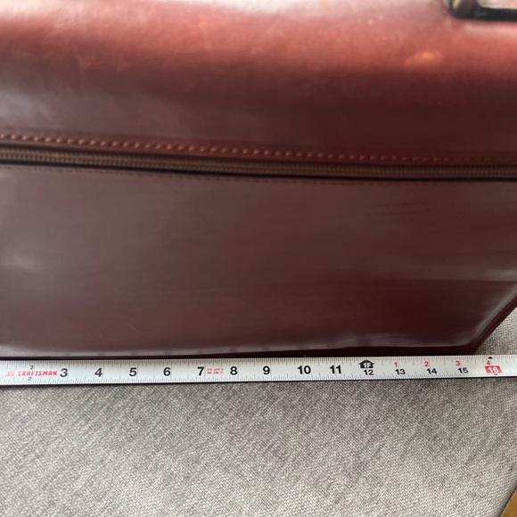 Gianni Conti - Mahogany Vintage Vera Pelle Real Leather Briefcase - Picture 4 of 9